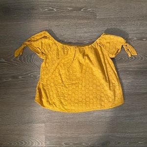 Yellow off the shoulder top